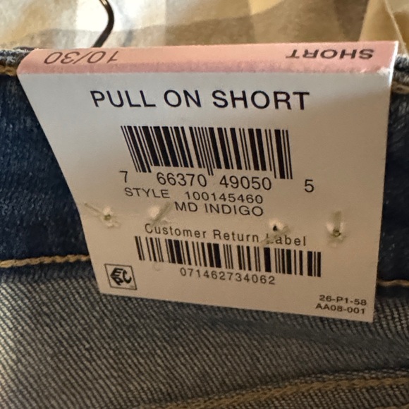 Distressed Light Blue Women's Denim Shorts - Picture 3 of 6